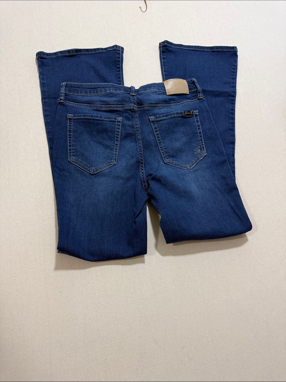 Seven7 Deep Blue Flare Wide-Leg Jeans